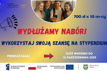 Plakat przedstawia grupę uczniów odczytujących wiadomość w telefonie